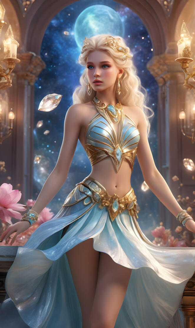 Woman twirling her skirt