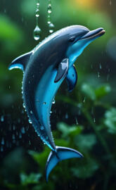 a blue fish in water