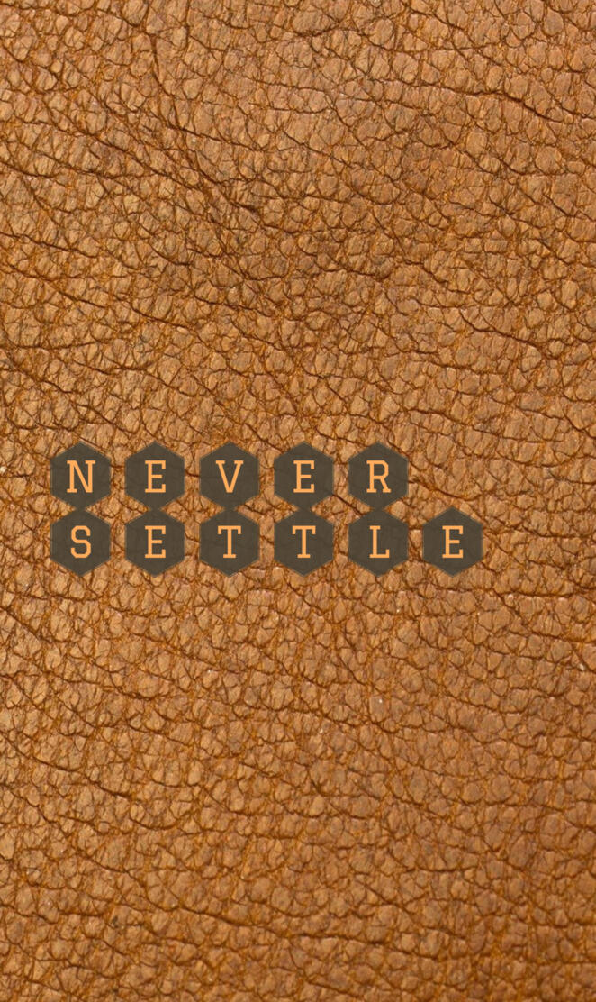 Never settle2