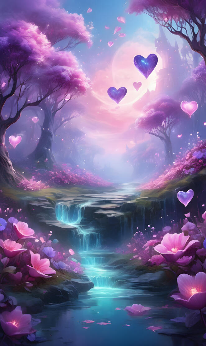 purple valley , and hearts