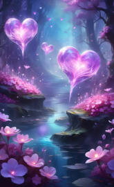 Just magical, purple hearts
