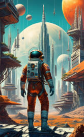 a person in a space suit