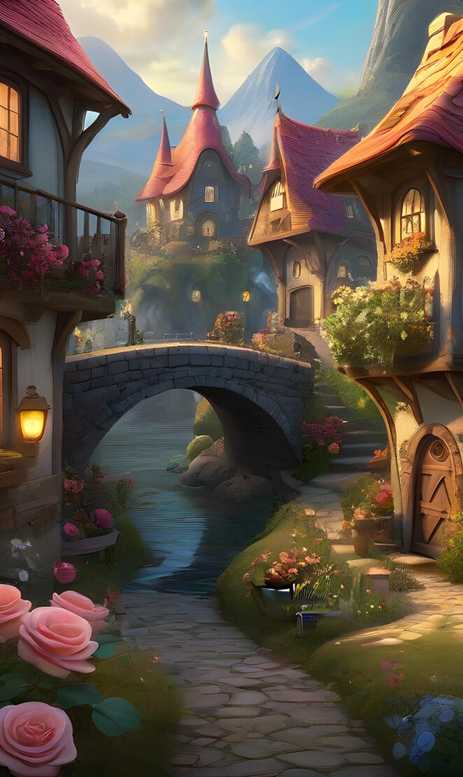 a bridge over a river with buildings on either side of it