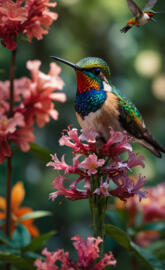 Immerse yourself in a lush garden filled with blooming