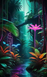 Neon-Lit Jungle