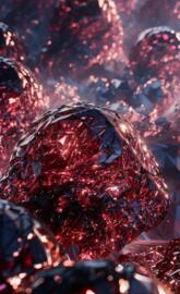 Crimson Crystals Wallpaper