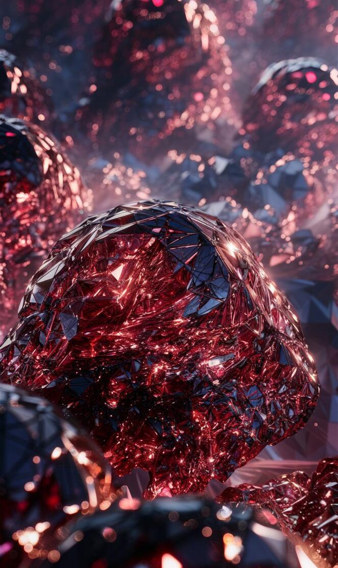 Crimson Crystals Wallpaper