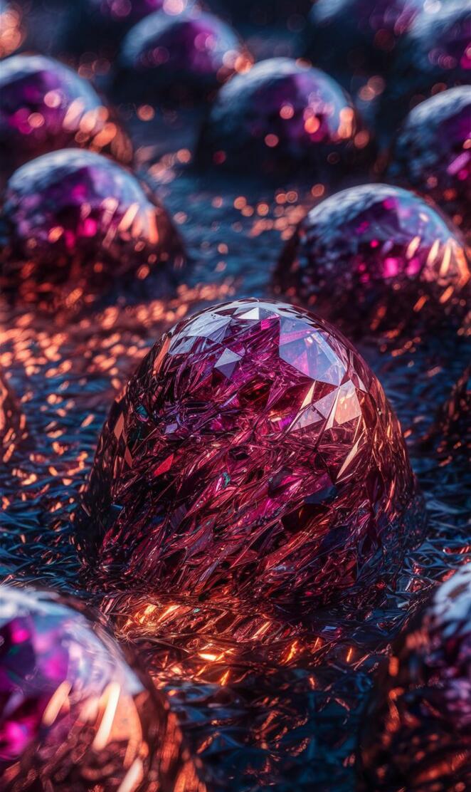 Crimson Crystals Wallpaper