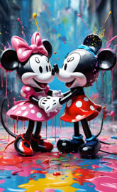 Minnie Mouse's Dripping Painted Thoughts .. 🎀🐭💭🎨🎨🎨🖌️