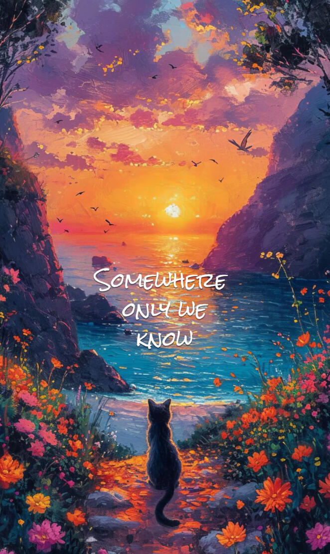 Somewhere Only We Know - Serene Sunset & Cat Wallpaper 🌅🐱