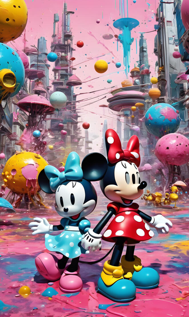 🩷BigSis &💙LittleSister Minnie arrive in Paintopia™!!🎀📍✓🫠🪄✨🎨🖌️?