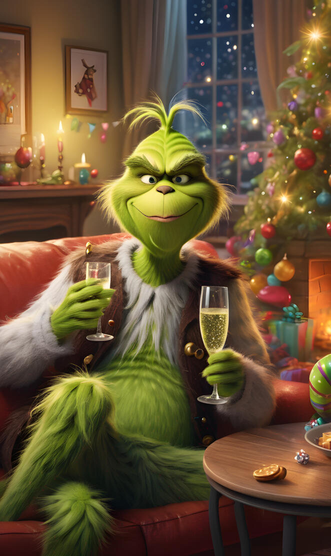Relaxed Christmas Eve With The Grinch