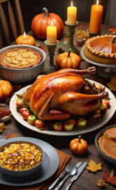 Table Set for Thanksgiving