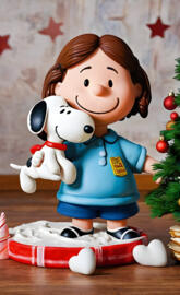 a toy figurine of a boy and a girl