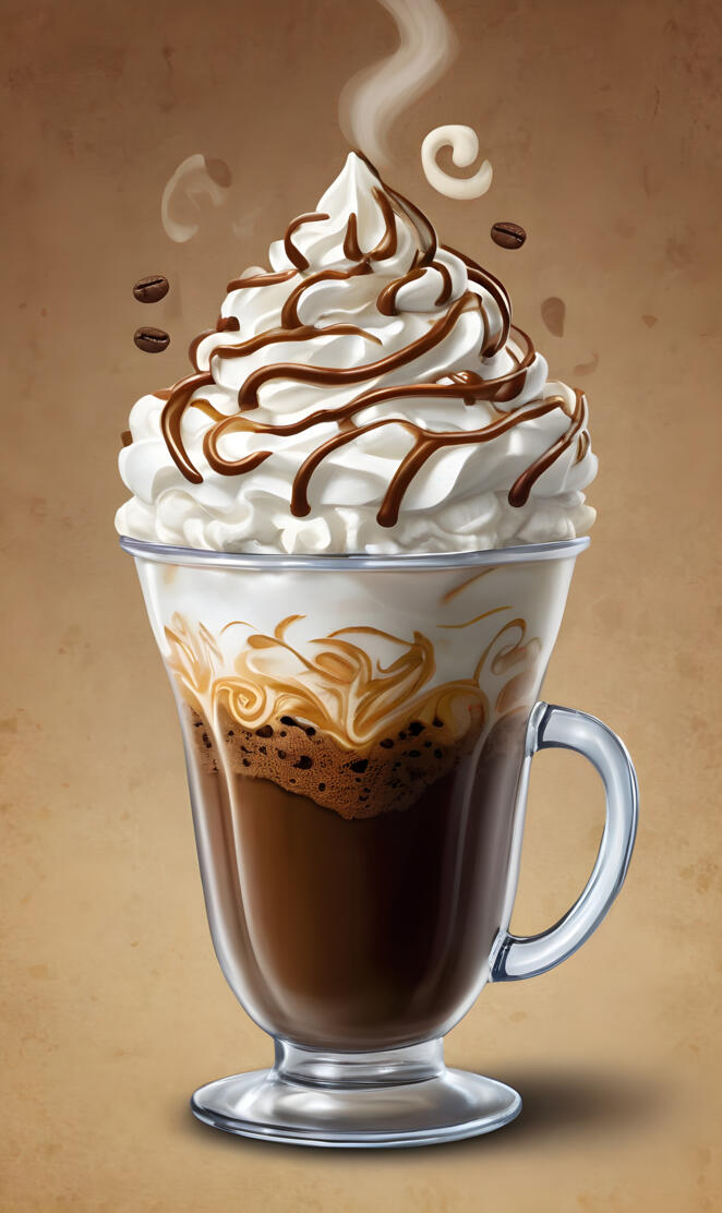 text Coffee text carmel mocha whipped cream steam  cup