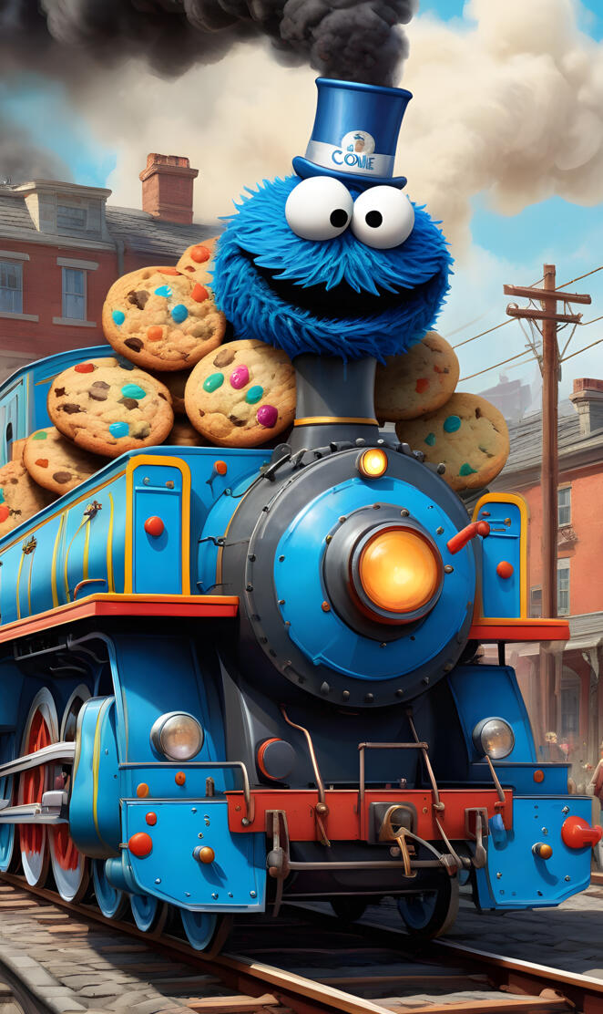 a train with stuffed animals on it