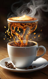 cheetah prints cup coffee