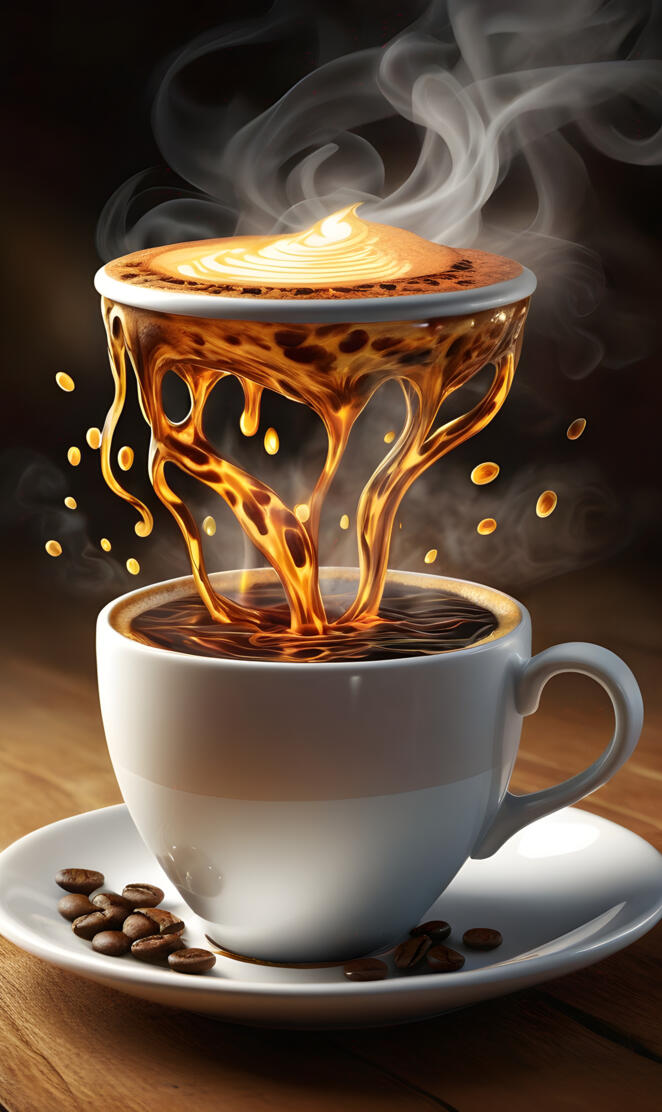 cheetah prints cup coffee