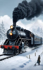 a black steam train pulling passengers chugging through the tracks