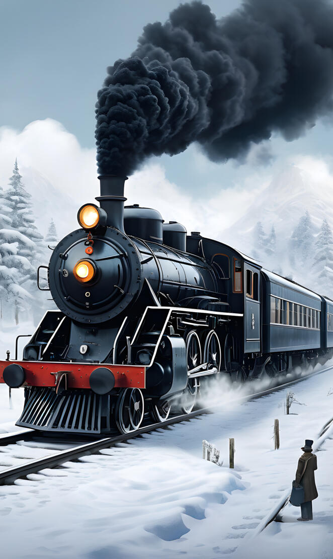 a black steam train pulling passengers chugging through the tracks