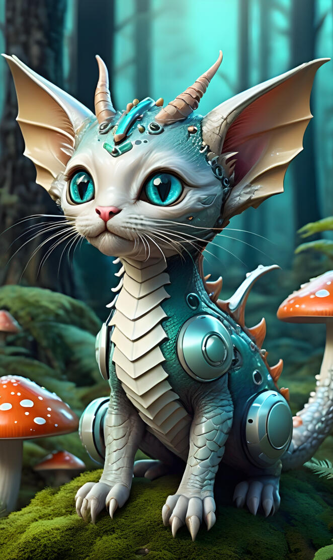 steam punk alien cat