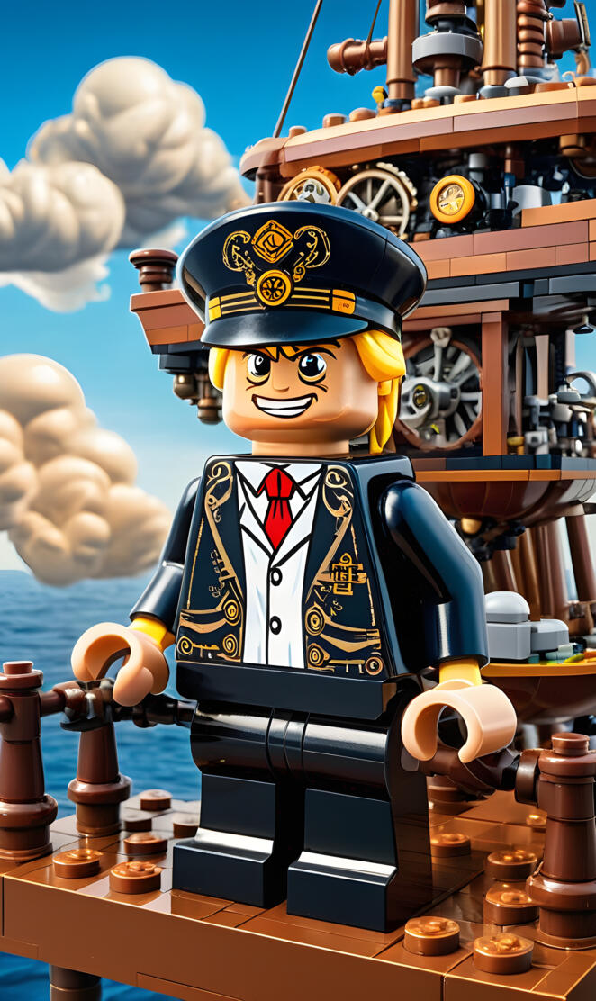 Trump Legos steam ship