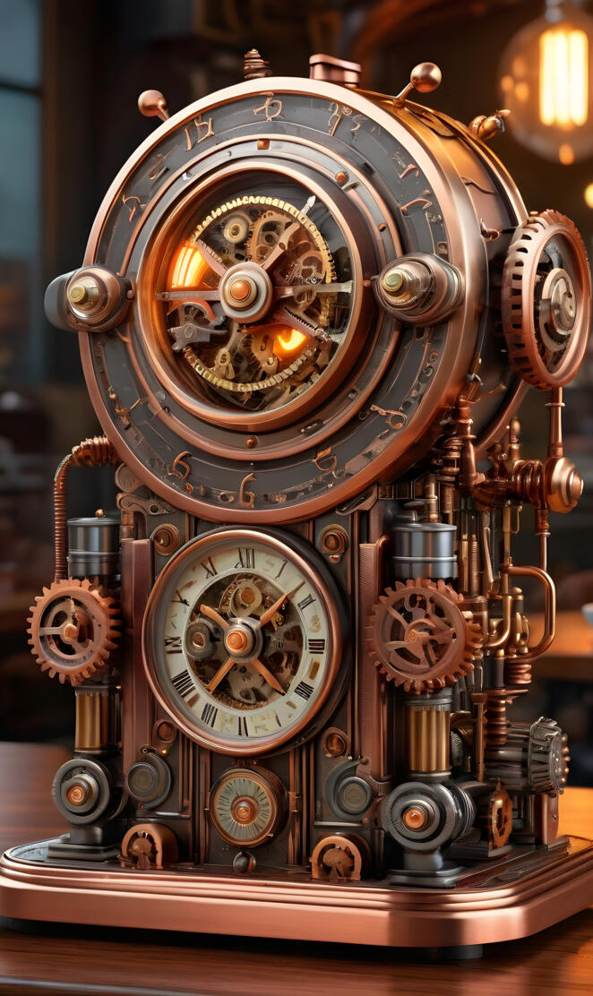 Steam Punk Analog Clock