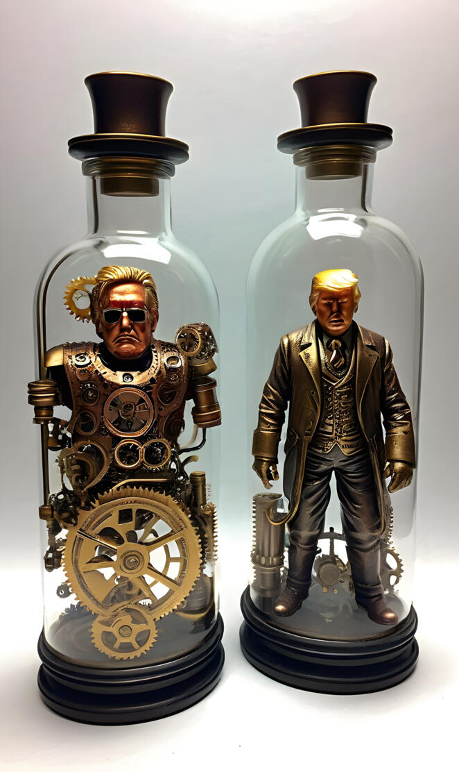 steam punk Donald Trump