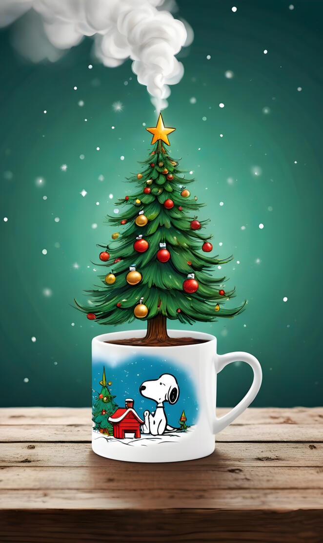 snoopy coffee mug tree inside it