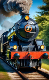 a train with smoke coming out of it