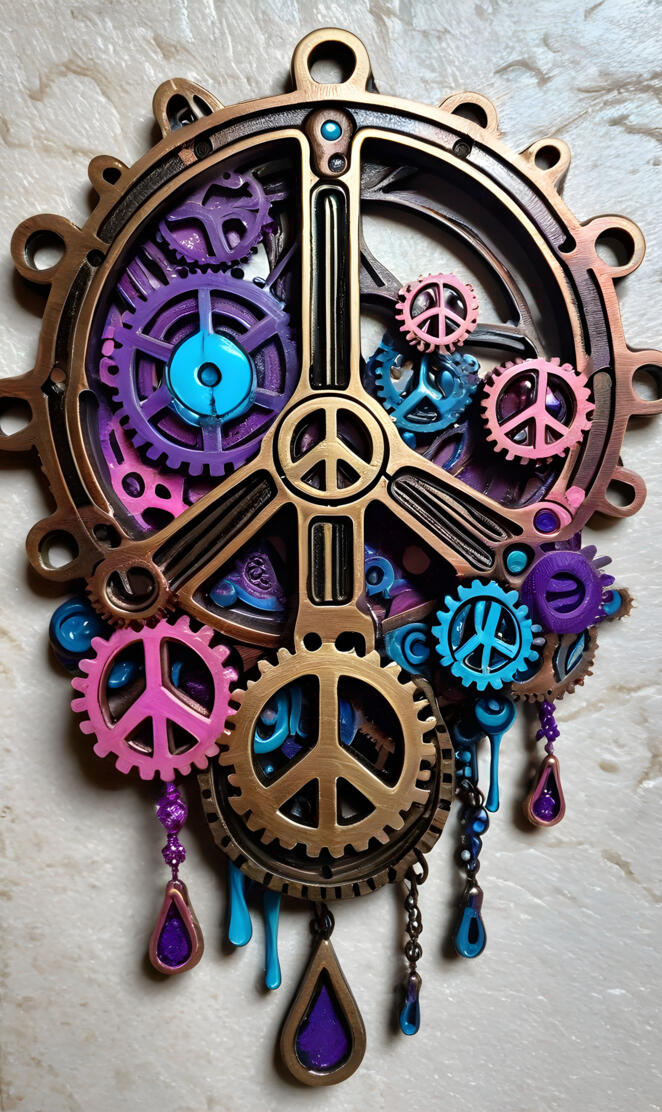 steam punk peace signs