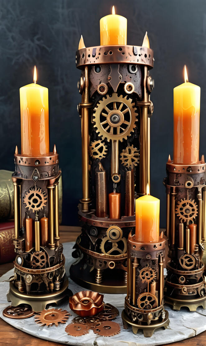 Steam Punk, metaphysical, candles