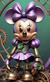 glittering steam punkminnie mouse