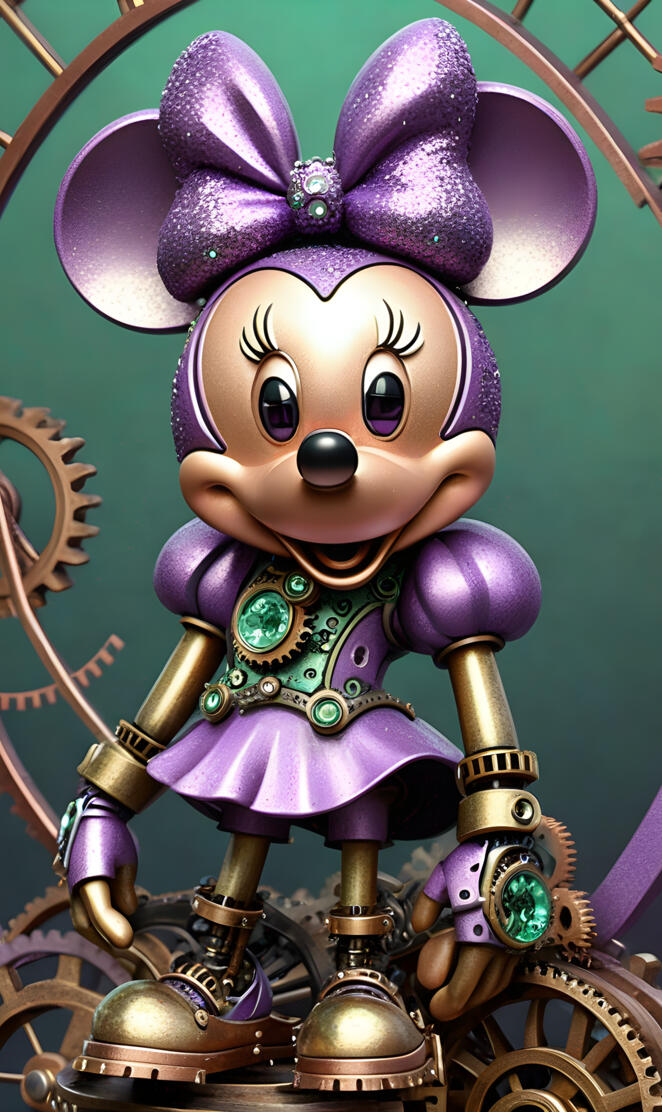 glittering steam punkminnie mouse