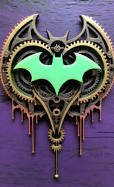 steam punk Batman symbol