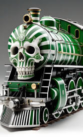 skull and train