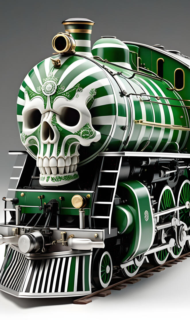 skull and train