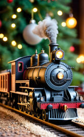Christmas Toy Train Steam Locomotive