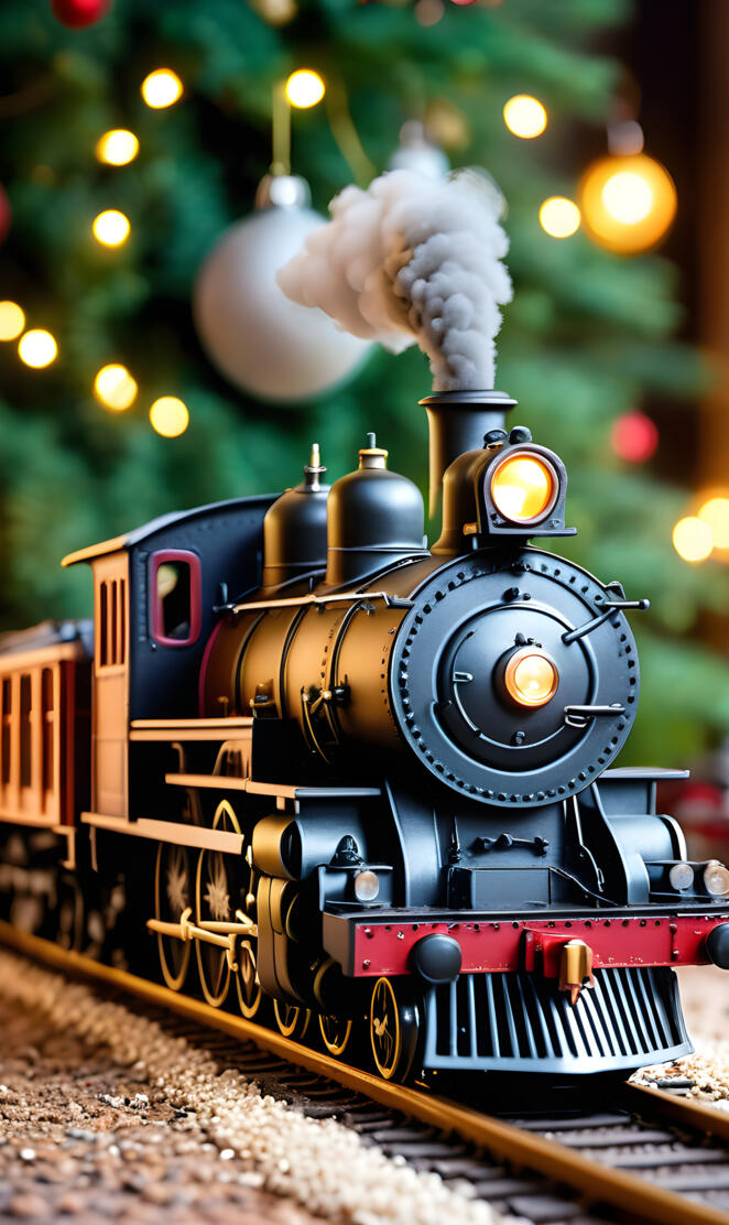 Christmas Toy Train Steam Locomotive