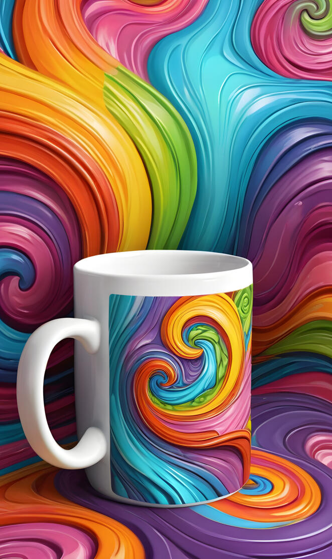 vibrant coffee mug