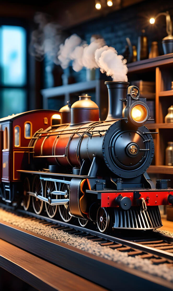 a toy train on a track