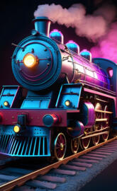 a train with smoke coming out of it