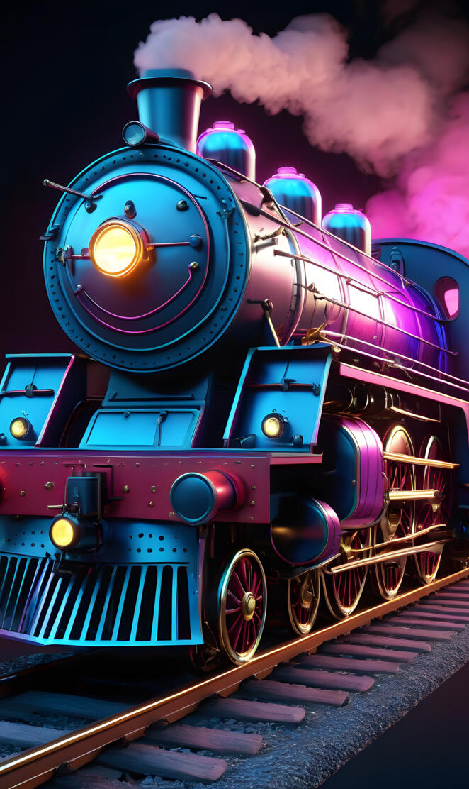 a train with smoke coming out of it