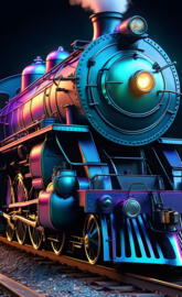 a train on the railway tracks