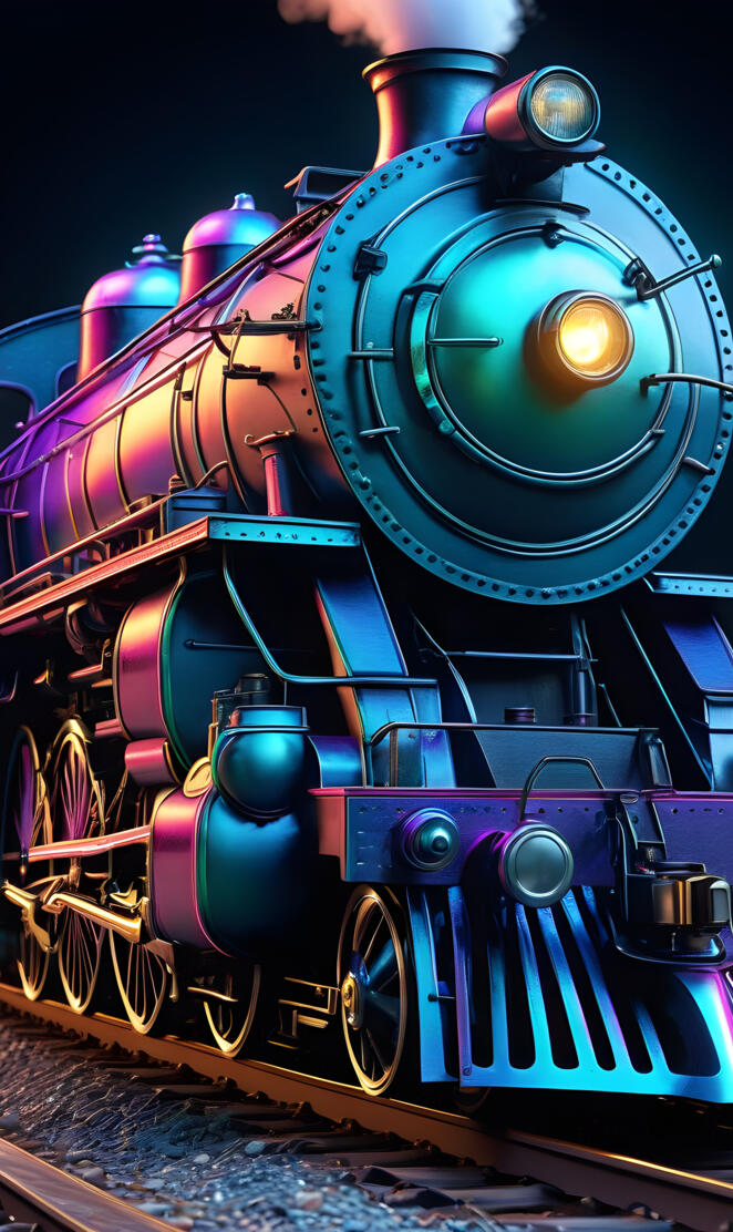 a train on the railway tracks