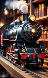 a steam engine on a track