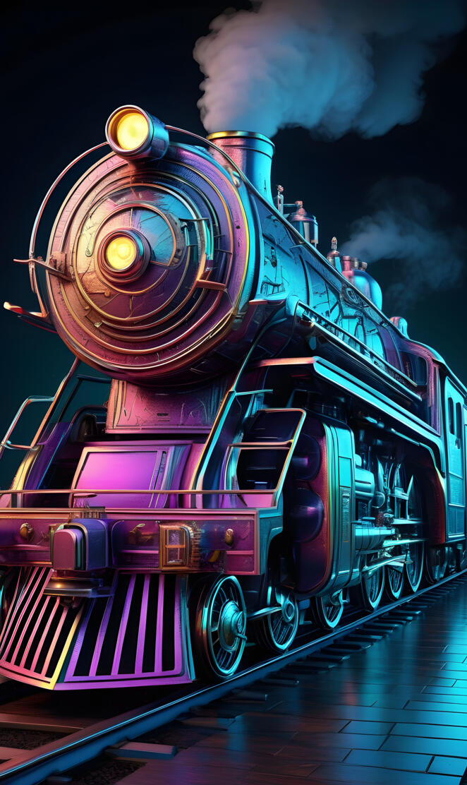 a train on the railway tracks