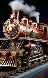 a train with smoke coming out of it