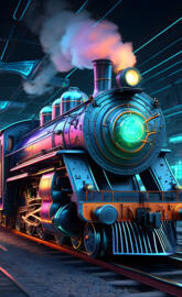 a train with smoke coming out of it