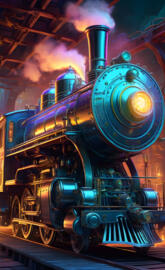 a train with smoke coming out of it